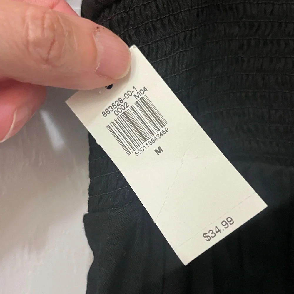 Old Navy Black Mini Dress with Floral Embroidery - Picture 2 of 4